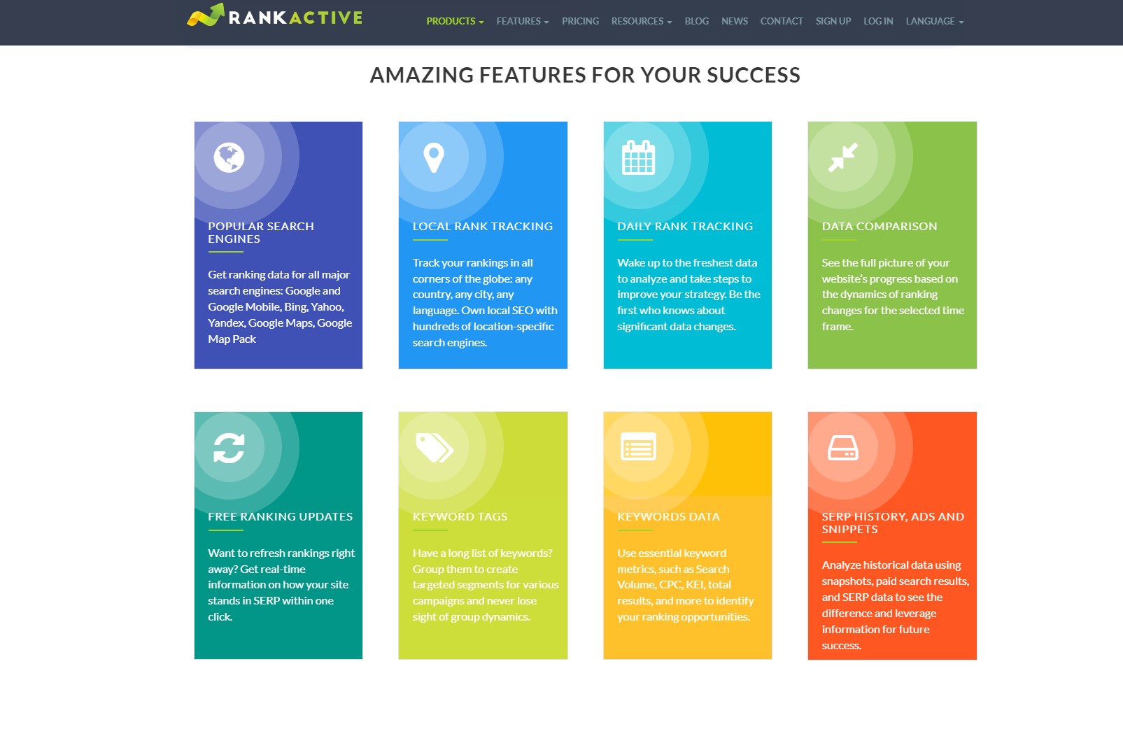 Rank Tracker-features